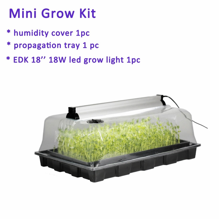 hydroponic garden system microgreens trays led equipment home grow kit